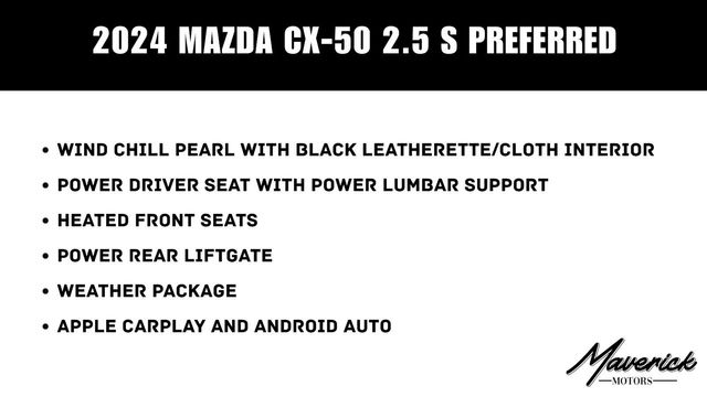 2024 Mazda CX-50 2.5 S Preferred Package, photo 2 of 10