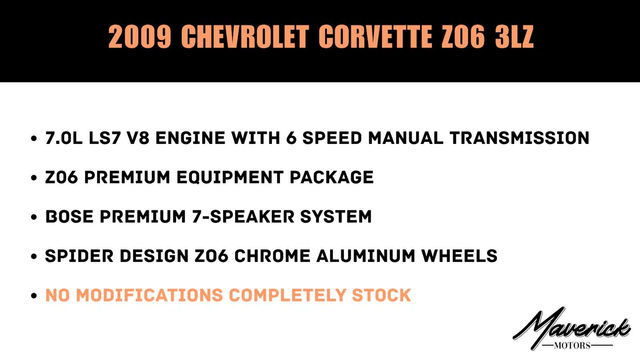 2009 Chevrolet Corvette Z06 w/3LZ, photo 2 of 10