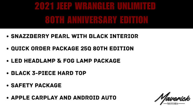 2021 Jeep Wrangler Unlimited 80th Anniversary, photo 2 of 9