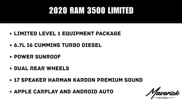 2020 Ram 3500 Limited · Diamond Black Crystal Pearlcoat, photo 2 of 10