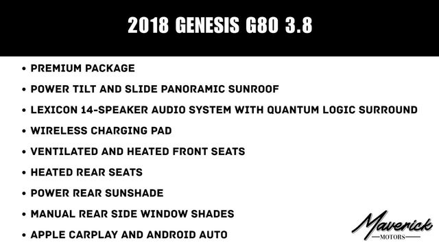 2018 Genesis G80 3.8L, photo 2 of 10