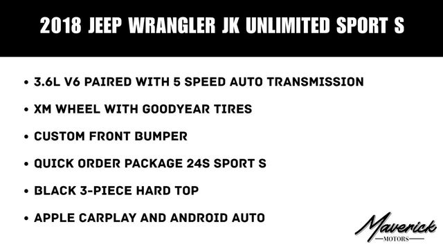 2018 Jeep Wrangler JK Unlimited Sport S, photo 2 of 10